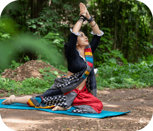 Outdoor yoga in nature